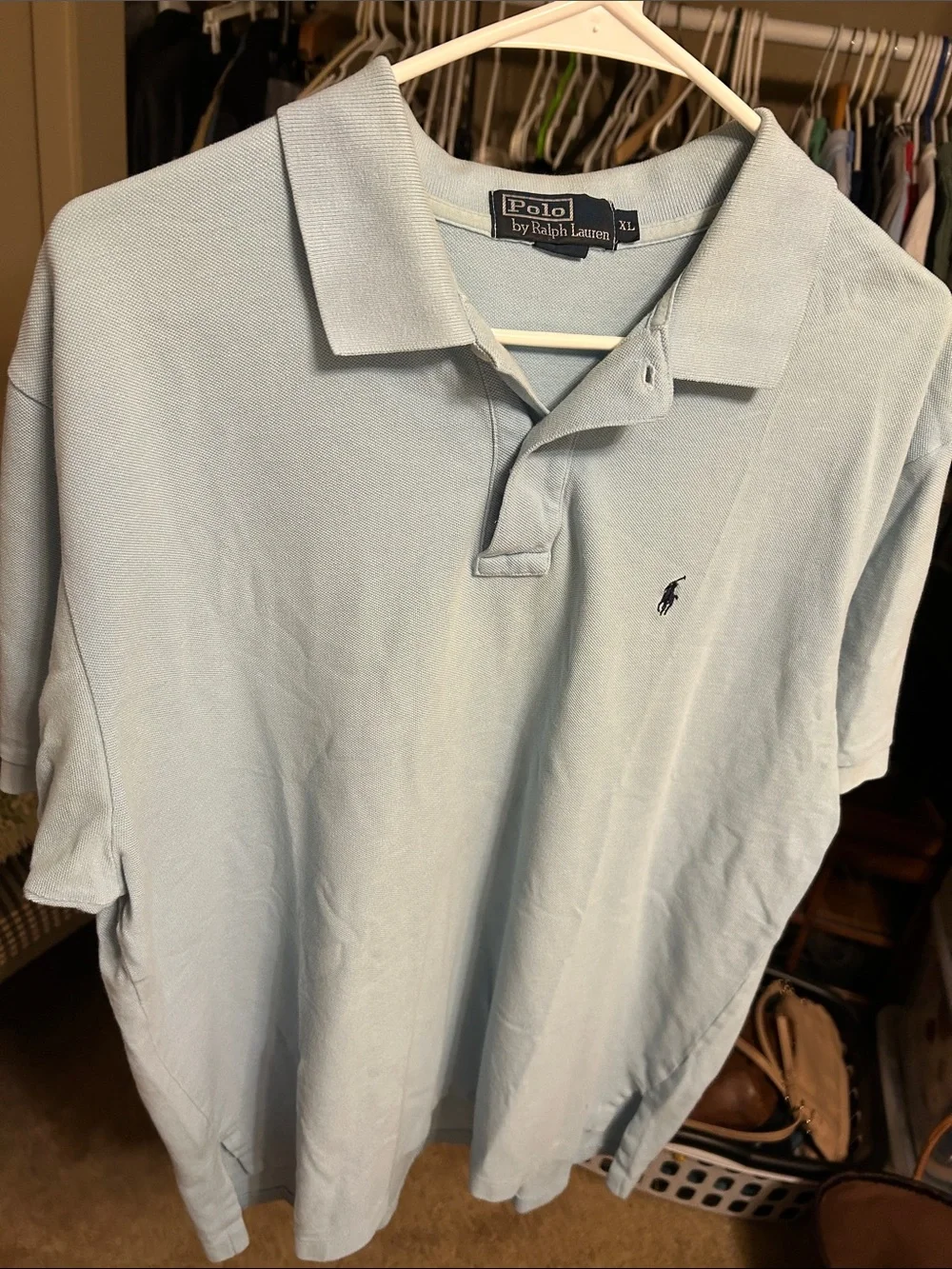 Polo by Ralph Lauren Light Blue Men's Polo Shirt